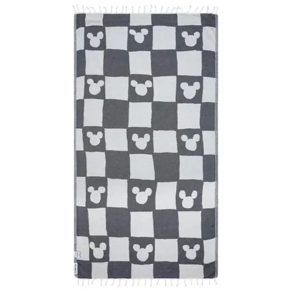 Sand Cloud Disney Mickey Checker Beach Throw Towel - Picture 1 of 6